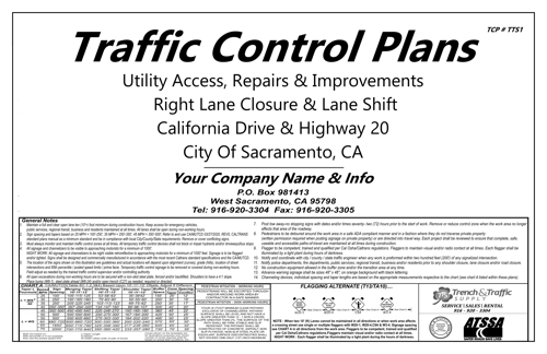 traffic plans cover page sample